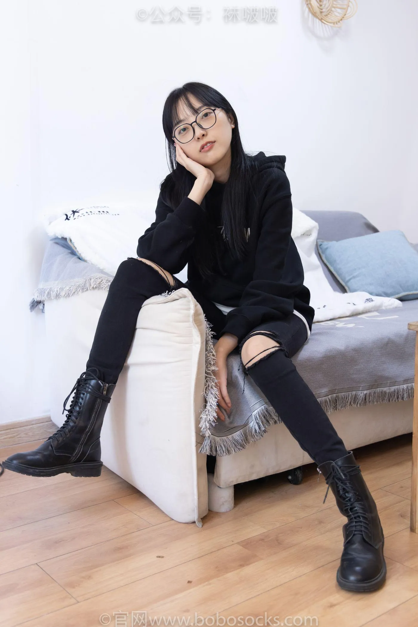 [BoBoSocks袜啵啵]NO.061 稚予-短靴、白棉袜、裸足 [145P]插图8